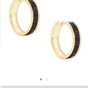 Kendra Scott Jack gold Elegant Gold and Black Hoop Earrings